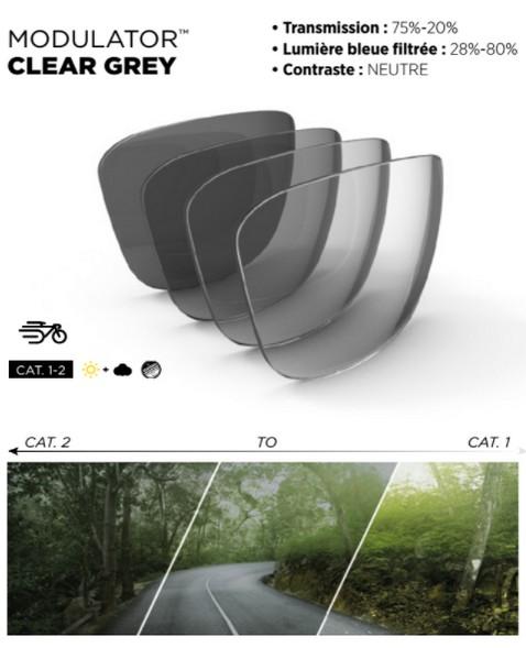 Bolle modulator clear grey photochromic lens