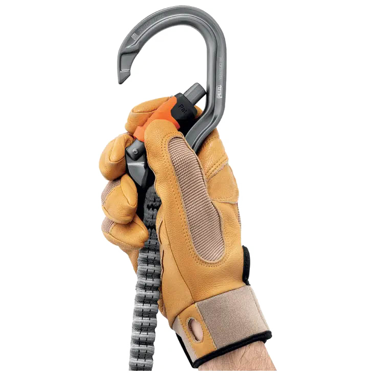 Via ferrata carabiner with twist-lock sleeve